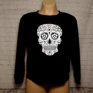 No Boundaries - Black/White Calavera Sweater